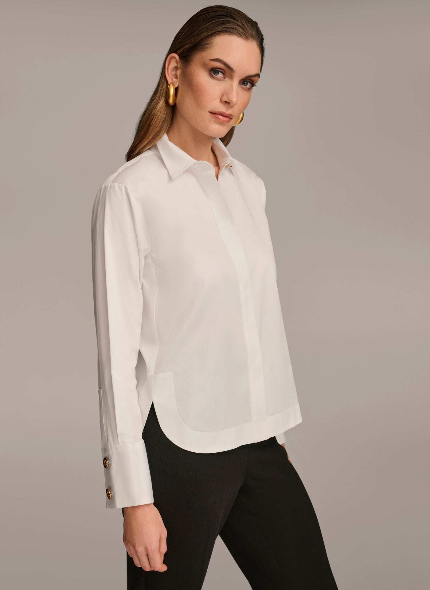 (image for) ENVIRONMENTALLY FRIENDLY COTTON COLLARED BUTTON DOWN